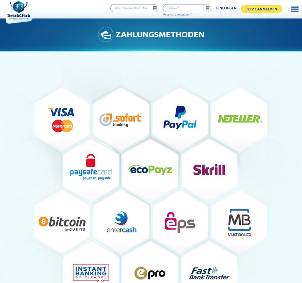 Druckgluck Online Casino Testberichte 2025 – Sichern Sie sich hier einen 300-Euro-Bonus